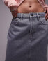 Topshop denim mini pelmet skirt in dove grey grau, 42 - фото #2