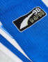 ASOS DESIGN 2 pack motorsport embroidery sock in blue and white