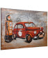 Фото #2 товара Red car Mixed Media Iron Hand Painted Dimensional Wall Art, 32" x 48" x 3.1"