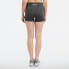 New Balance Women's Linear Heritage Fitted Short Black Size L