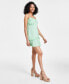 Фото #3 товара Women's Sweetheart-Neck Ruffled Snap-Front Dress, Created for Macy's