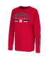 Big Boys Scarlet Nebraska Huskers Tornado Reef 2-Hit Long Sleeve T-shirt