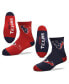 Фото #1 товара Boys and Girls Youth Houston Texans Two-Pack Quarter-Length Team Socks