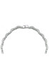 ფოტო #3 პროდუქტის Elegant Heavy Sterling Silver Teardrop with Cubic Zirconia Accent Necklace