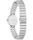 ფოტო #3 პროდუქტის Women's Three Hand Silver Stainless Steel Bracelet Watch 25mm