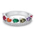 Фото #2 товара Silver ring with colored zircons RI127W