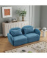 Фото #10 товара Lazy Sofa Loveseat Teddy Fabric Blue