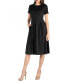 ფოტო #3 პროდუქტის Women's Midi Dress with Short Sleeves and Pocket Detail