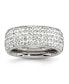 Фото #1 товара Stainless Steel Polished with Crystal 9mm Band Ring