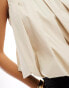 Фото #4 товара ASOS DESIGN sleeveless top with puffball hem in cream