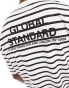 ASOS DESIGN oversized t-shirt in stripe with text back print