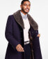 Фото #3 товара Men's Classic-Fit Double-Breasted Wool Blend Overcoats