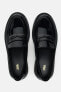 Flat patent-finish loafers