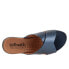 Фото #8 товара Softwalk Tillman S1502-400 Womens Blue Narrow Leather Slides Sandals Shoes 7