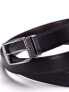 Фото #4 товара Мужской ремень черный кожаный для брюк узкий с пряжкой Ferre Collezioni Pasek "Reversible"