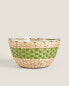 Glass rattan salad bowl