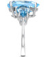 Фото #4 товара Sky Blue Topaz Multi-Pear Shape Statement Ring (9-1/2 ct. t.w.) in Sterling Silver