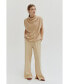 ფოტო #1 პროდუქტის Women's Chlo Cowl Neck Crushed Satin Top