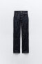 Trf creased-effect mid-rise jeans