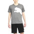 Puma Oversized Logo Crew Neck Short Sleeve T-Shirt Mens Grey Casual Tops 5885440