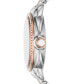 ფოტო #3 პროდუქტის Women's Moon Phase Two-Tone Stainless Steel Bracelet Watch 32mm