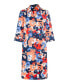 Фото #2 товара Women's 100% Cotton 3/4 Sleeve Floral Print Shirt Dress