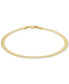 Men's Polished & Beveled Herringbone Link Chain Bracelet in 18k Gold-Plated Sterling Silver & Sterling Silver