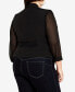 Фото #2 товара Trendy Plus Size Drapey 3/4-Length Sleeve Blazer Jacket