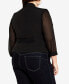 ფოტო #2 პროდუქტის Plus Size Drapey Buttonless Blazer Jacket