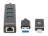 Фото #3 товара Manhattan 3-Port USB 3.0 Typ-C Typ-A Kombo-Hub mit Gigabit-Netzwerkadapter 5Gbit/s