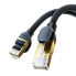 Szybki kabel przewód sieciowy LAN Ethernet RJ-45 cat.8 40Gbps okrągły 1.5m czarny
