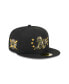 Men's Black Oakland Athletics 2024 Armed Forces Day On-Field 59FIFTY Fitted Hat