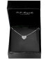 Фото #2 товара EFFY Collection eFFY® Diamond Pavé Heart 18" Pendant Necklace (1/8 ct. t.w.) in Sterling Silver or 14k Gold-Plated Sterling Silver