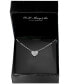 ფოტო #3 პროდუქტის EFFY® Diamond Pavé Heart 18" Pendant Necklace (1/8 ct. t.w.) in Sterling Silver or 14k Gold-Plated Sterling Silver