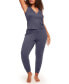 ფოტო #1 პროდუქტის Plus Size Diandra Tank & Pant Pajama Set