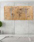 Фото #3 товара 'World Map' 4-Piece Arte De Legno Digital Print on Solid Wood Wall Art Set - 60" x 30"