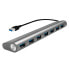 Фото #1 товара USB-концентратор LogiLink UA0308 - USB 3.2 Gen 1 (3.1 Gen 1) Type-A - 5000 Mbit/s - Grey - Aluminium - CE - RoHS