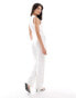 Mango tailored waistcoat top jumpsuit in white