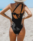 Фото #3 товара Women's Brazilian Obsession Asymmetrical Neck Tummy Control One Piece Swimsuit