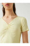 Kadın Giyim Tişört 2YAL18208OK Sarı Sarı