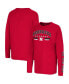 Big Boys Scarlet Nebraska Huskers Tornado Reef 2-Hit Long Sleeve T-shirt