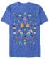 Men's Adventure Time Mirrored Icons Short Sleeve T- shirt Синий, L - фото #1