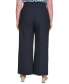 Фото #2 товара Plus Size Scuba-Crepe Wide-Leg Pants