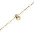 Elegant Gold Plated Zircon Bow Link Studs Necklace JNBSG-J898