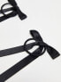 ASOS DESIGN pack of 2 hairbands with bow detail in black satin