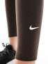 Фото #3 товара Nike Training One Dri-Fit high rise 7/8th leggings in baroque brown