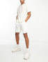 Фото #8 товара Fila jersey shorts with back pocket print in ecru