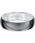 Men's Titan Wedding Band in Black & White Titanium