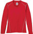 River's End Long Sleeve VNeck Shirt Womens Red Casual Tops 1111LS-RD