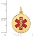 ფოტო #4 პროდუქტის Medical Info Disc Charm Pendant in 14k Gold